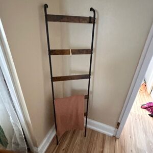 Wood and Metal Blanket Ladder